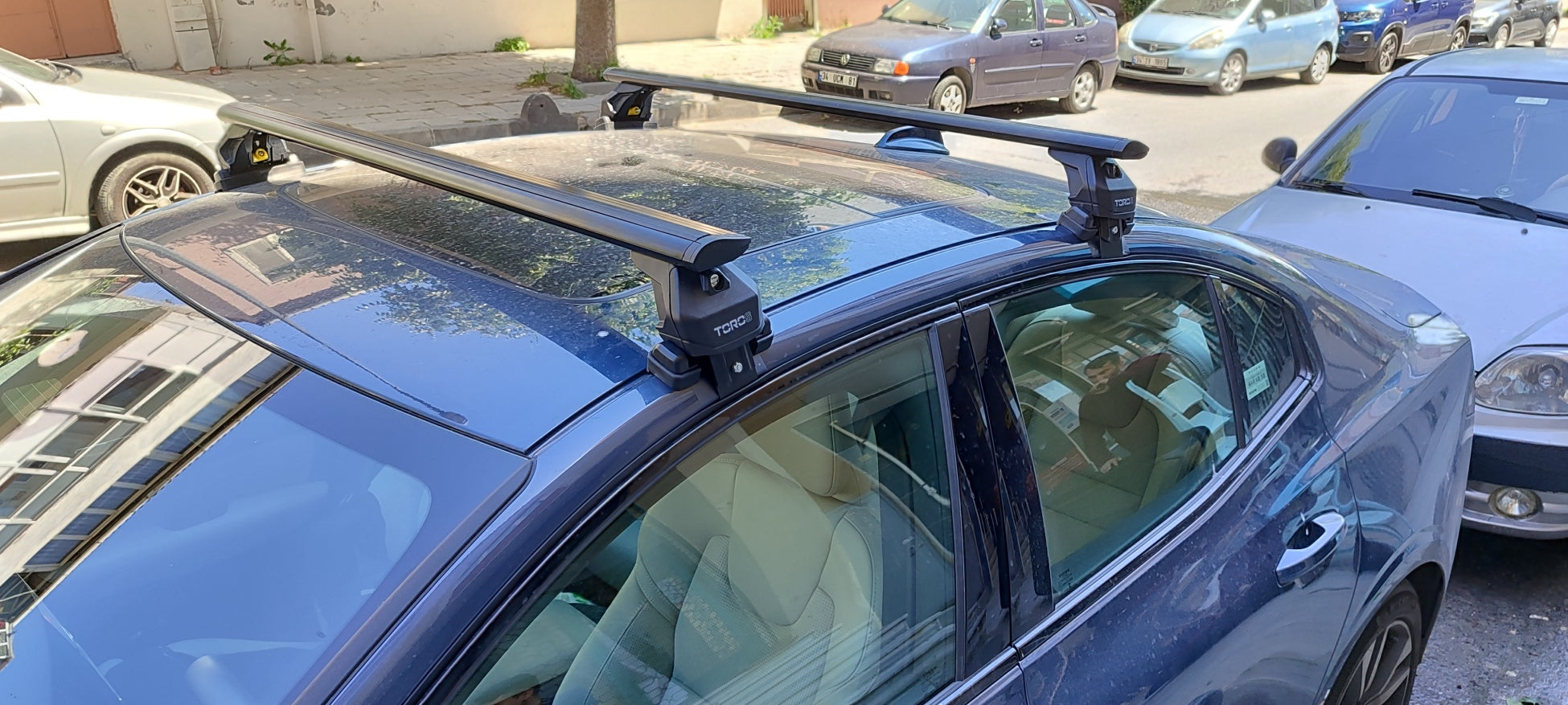 For Volvo S60 Sedan Roof Rack Cross Bar Normal Roof Alu Black 2019- Up For Volvo S60 Sedan Roof Rack Cross Bar Normal Roof Alu Black 2019- Up